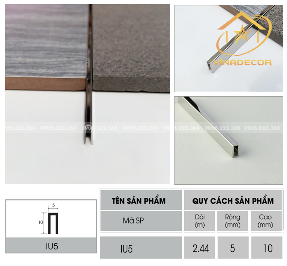 NẸP U5 INOX