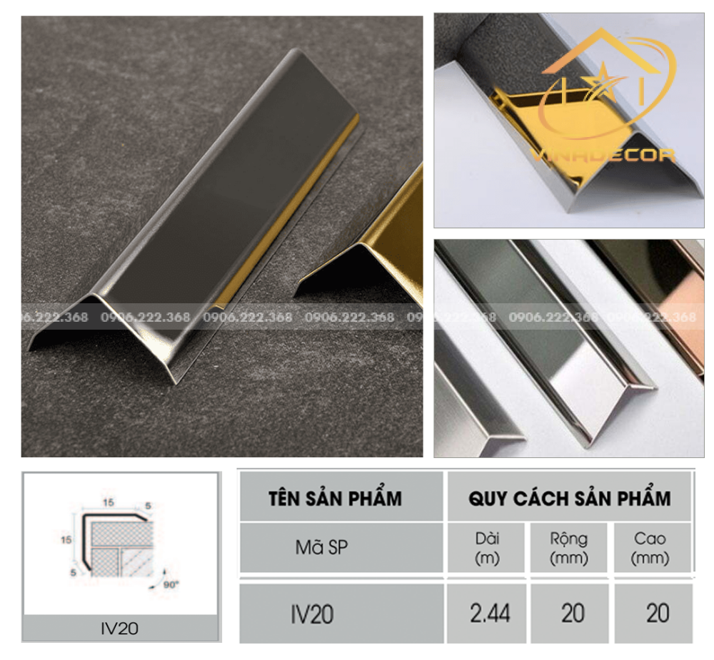 NẸP V20 INOX